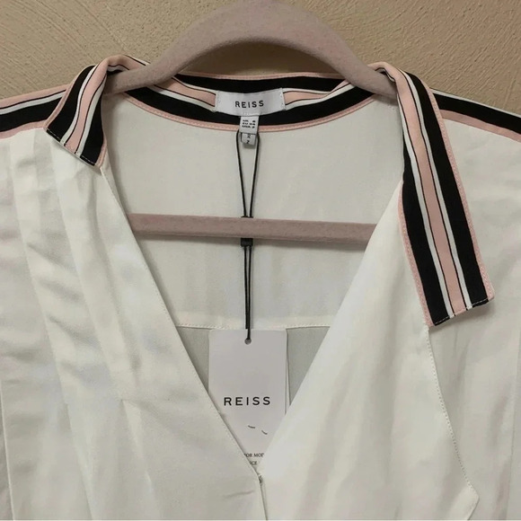Reiss Calla Color Blocked Blouse Size 2 NWT - Picture 6 of 15